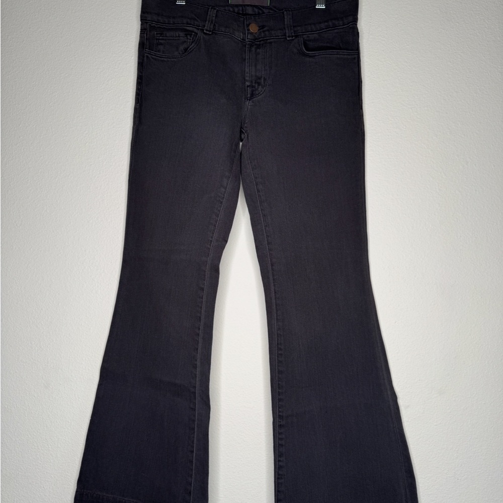 J Brand Black Flare Wide Leg Jeans